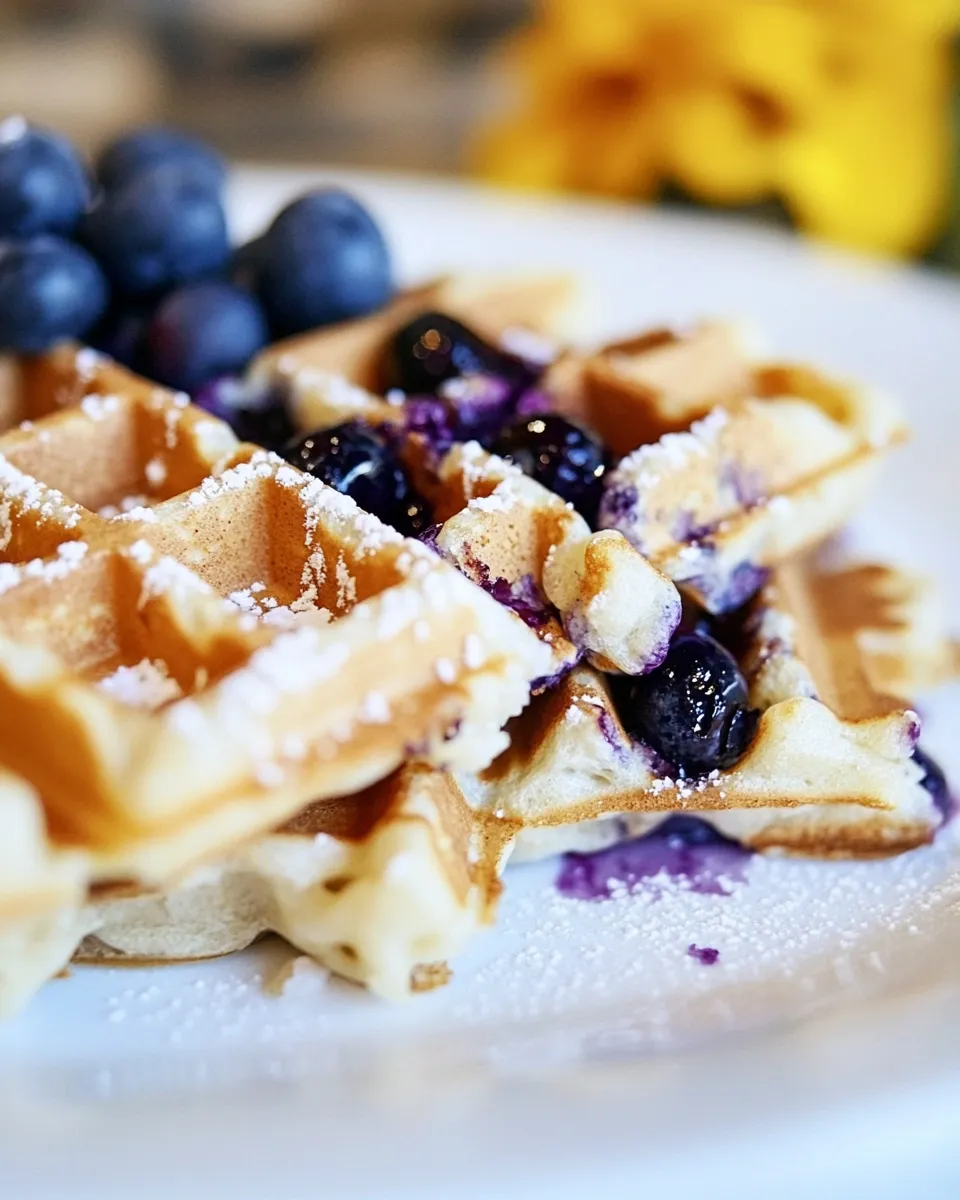 Classic Blueberry Waffle Recipe image