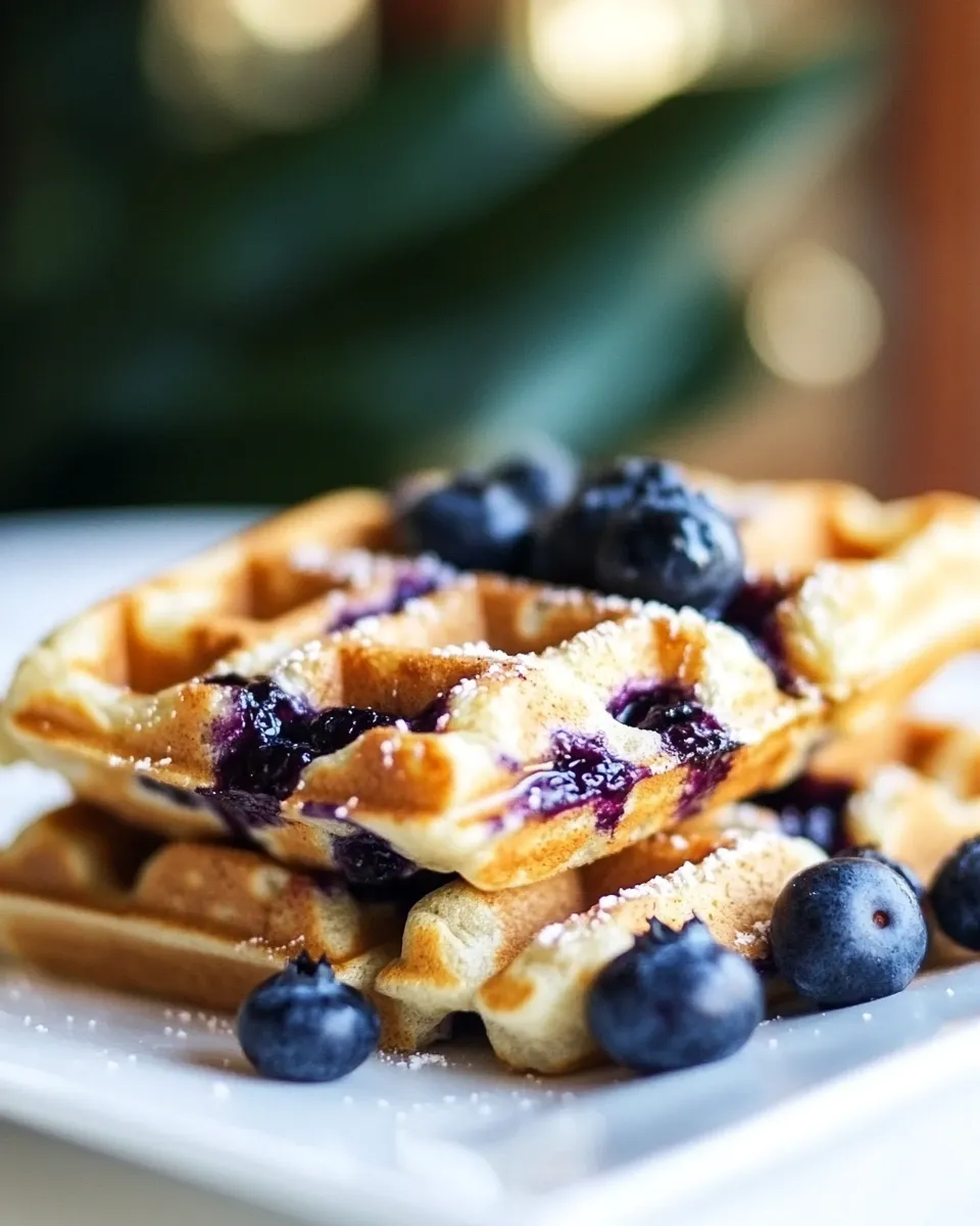 Easy Blueberry Waffle Recipe shot