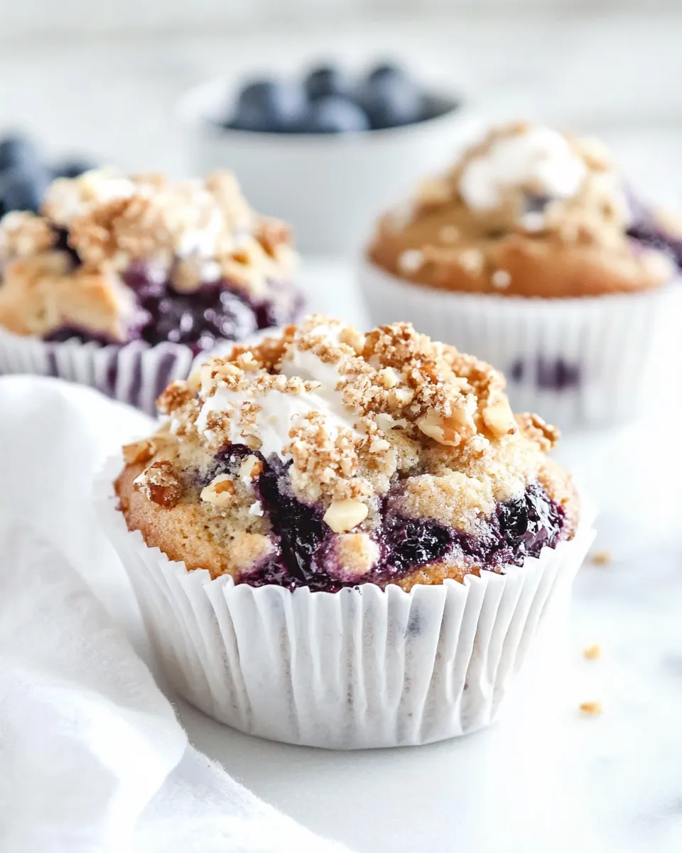 Easy Blueberry Walnut Muffins dish photo