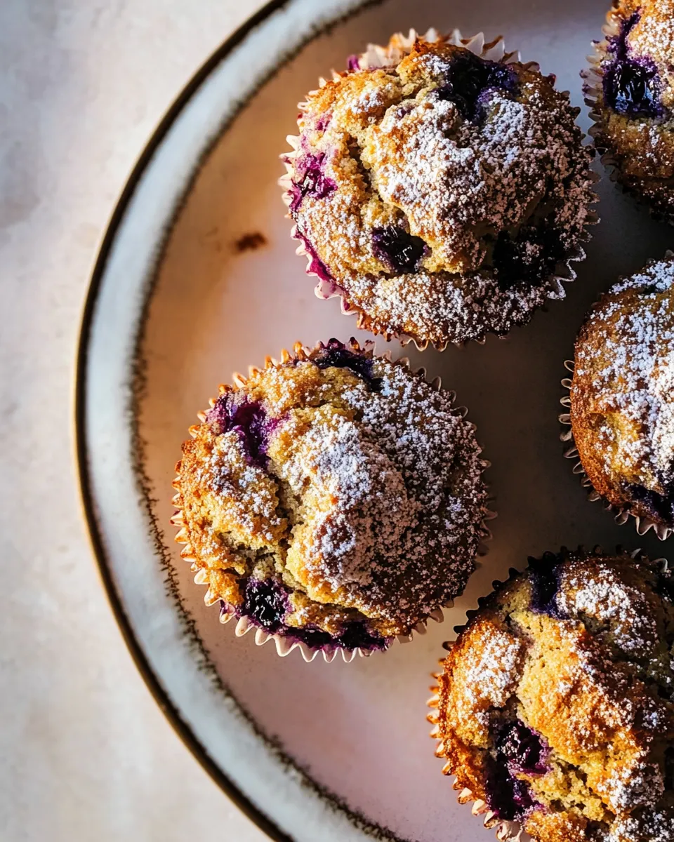 Fresh Blueberry Yogurt Coffee Cake Muffins. recipe image