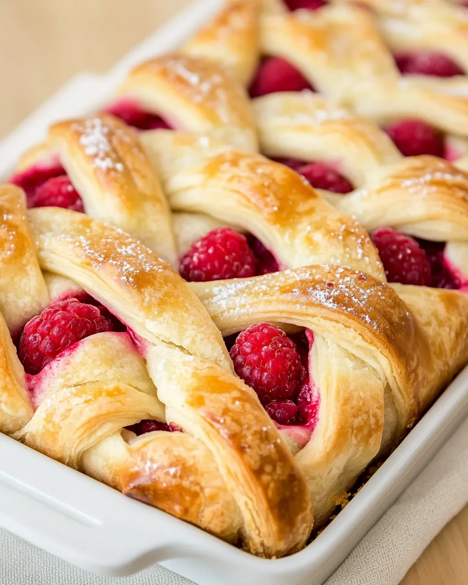 Homemade Braided Raspberry Danish photo
