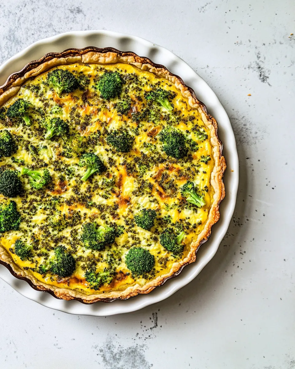 Homemade Broccoli-Cheddar Quiche photo