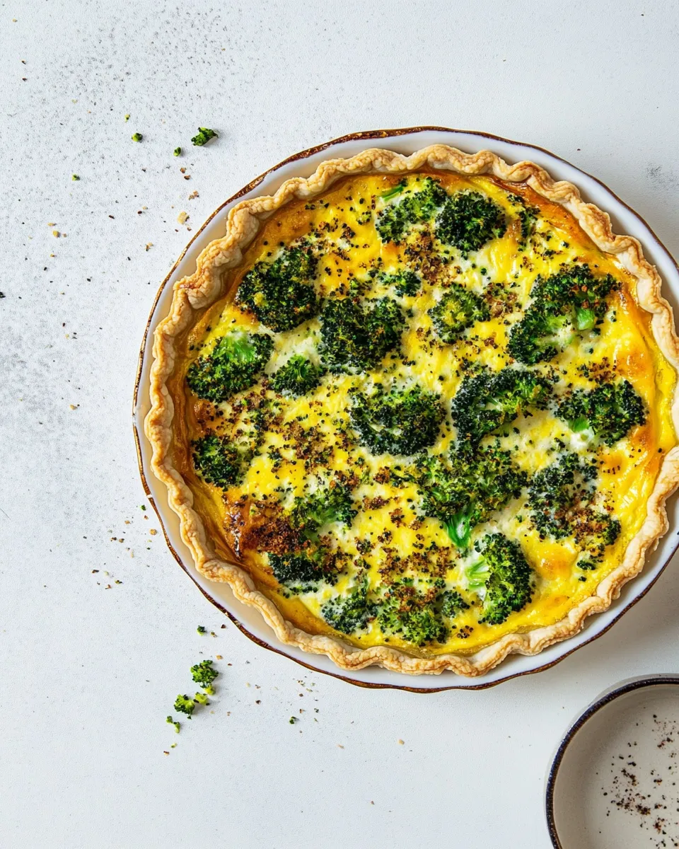 Classic Broccoli-Cheddar Quiche image