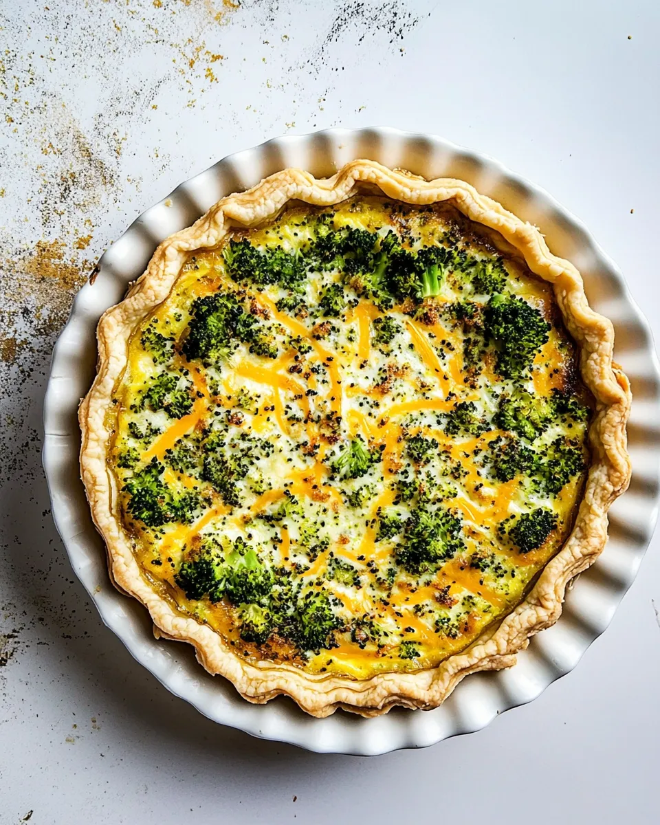 Easy Broccoli-Cheddar Quiche recipe photo
