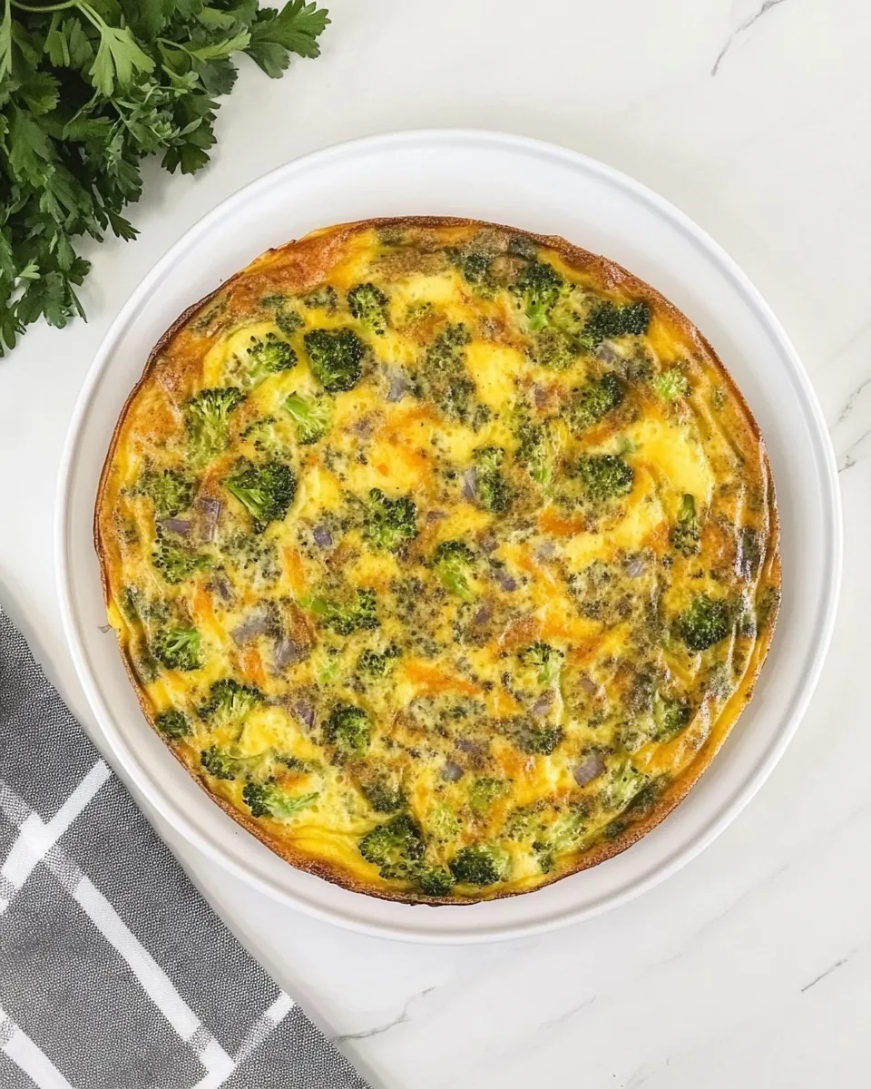 Homemade Broccoli Cheddar Frittata photo