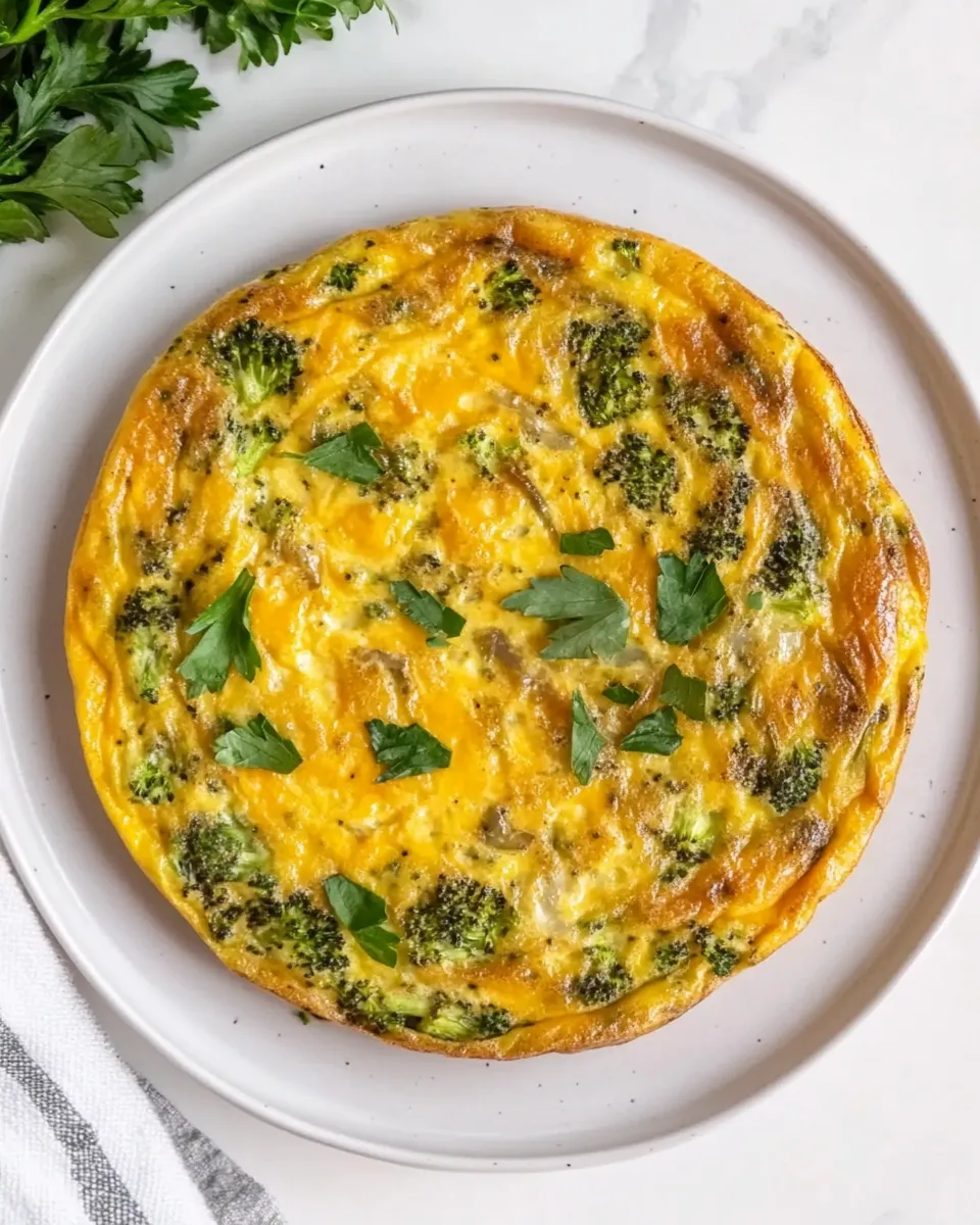 Easy Broccoli Cheddar Frittata recipe photo