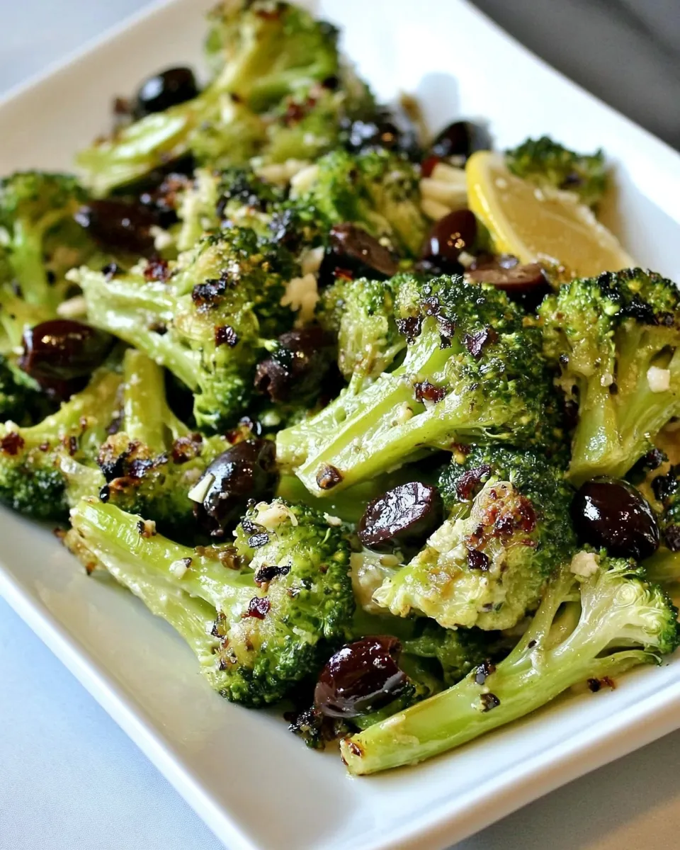 Classic Broccoli with Black Olives, Garlic and Lemon image
