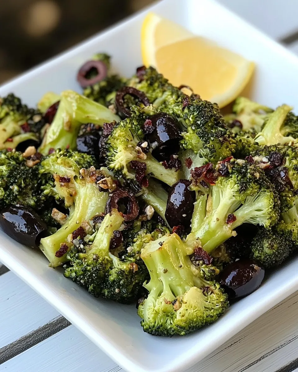 Easy Broccoli with Black Olives, Garlic and Lemon recipe photo