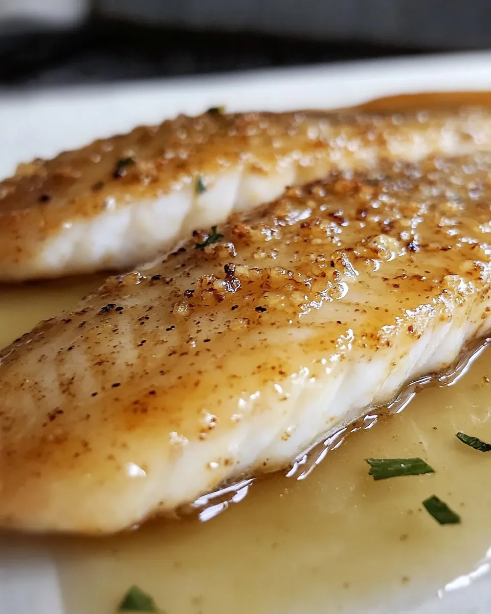 Sweet Brown Butter Tilapia with Toasted Basil Butter Breadcrumbs. shot