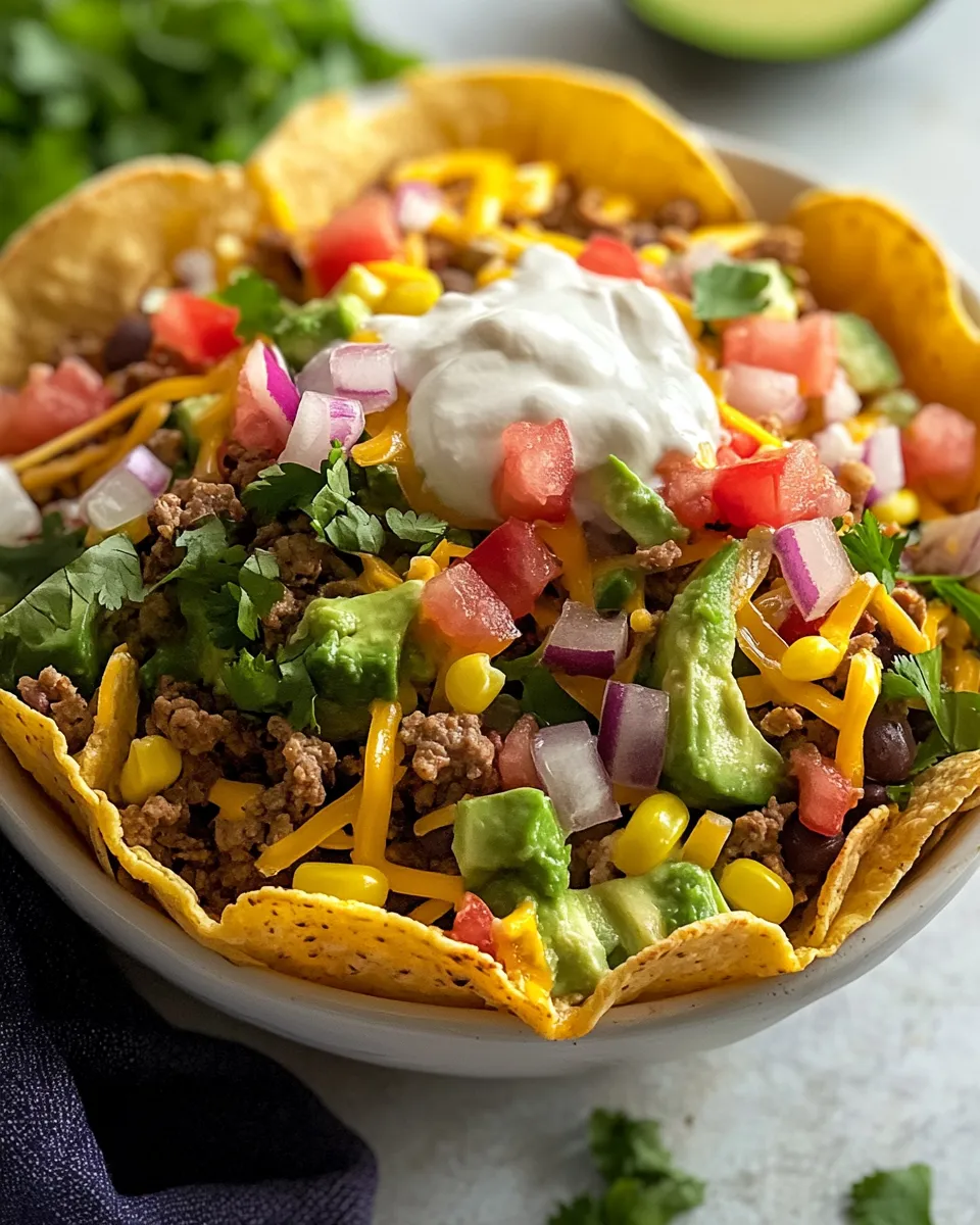 Delicious Bubbly Taco Salad Bowl Recipe image