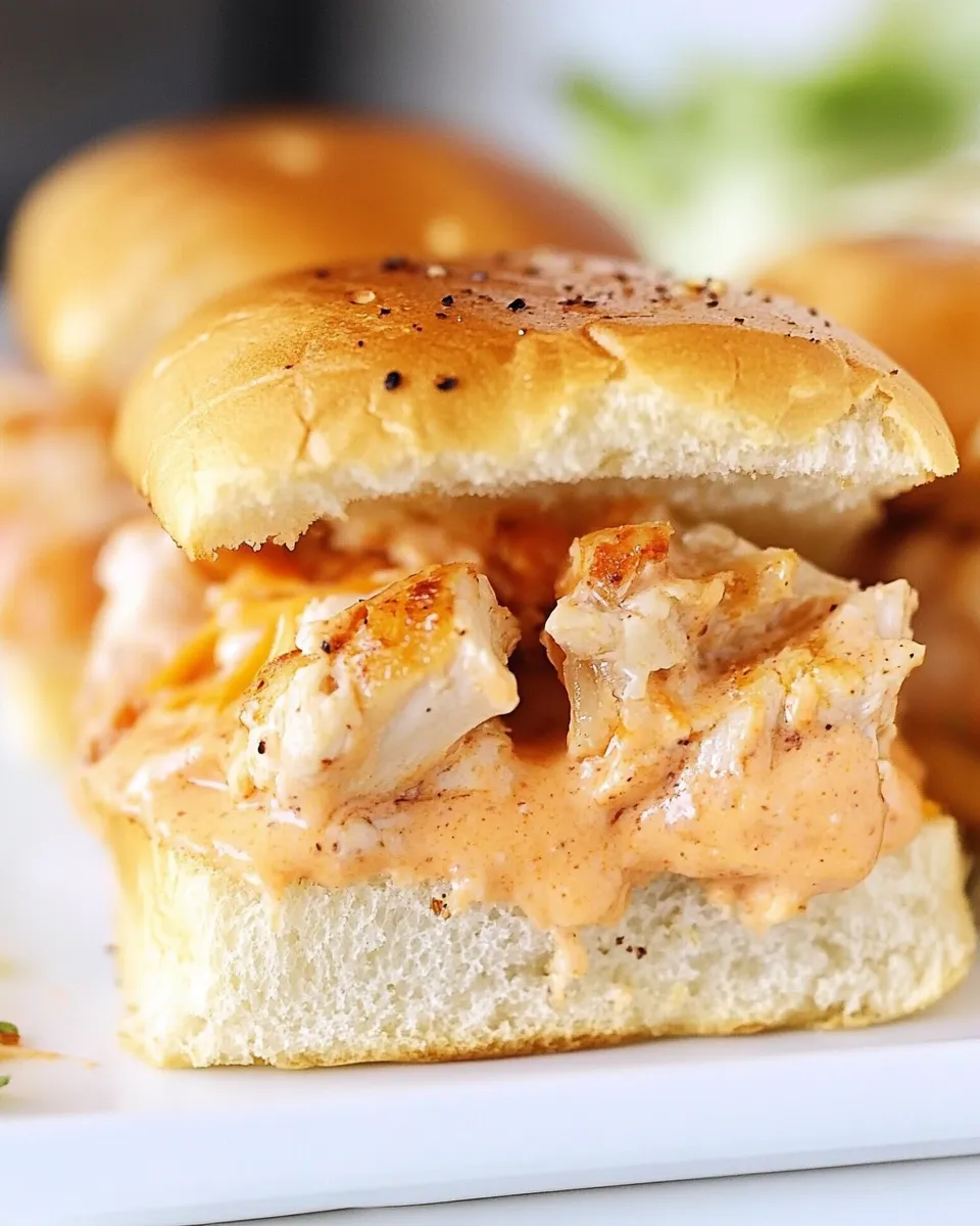 Delicious Buffalo Chicken Sliders shot