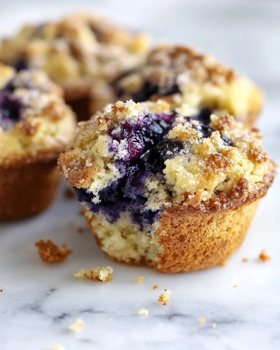 Best Bursting Blueberry Coffee Cake Muffins. dish image