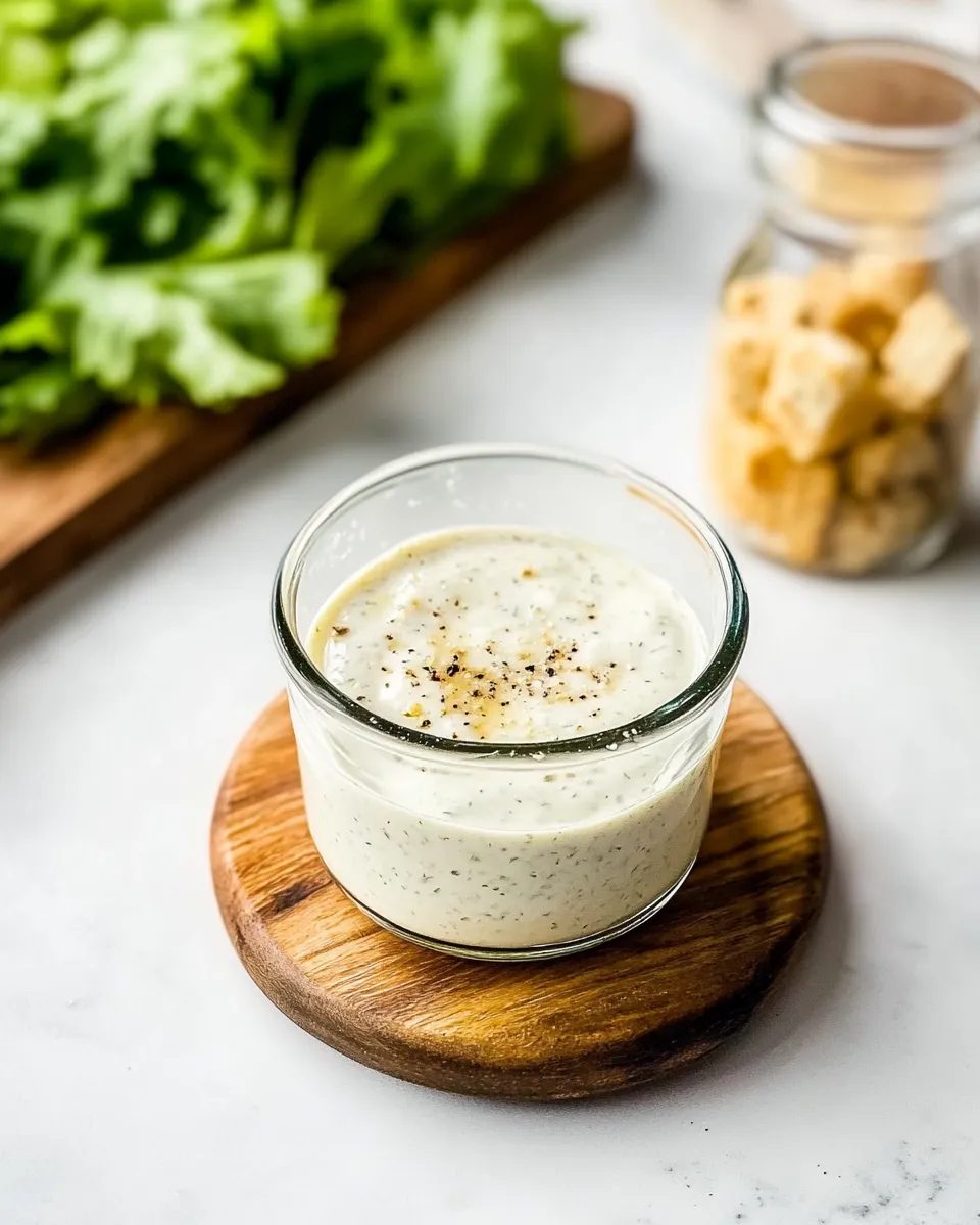 Delicious Caesar Dressing shot