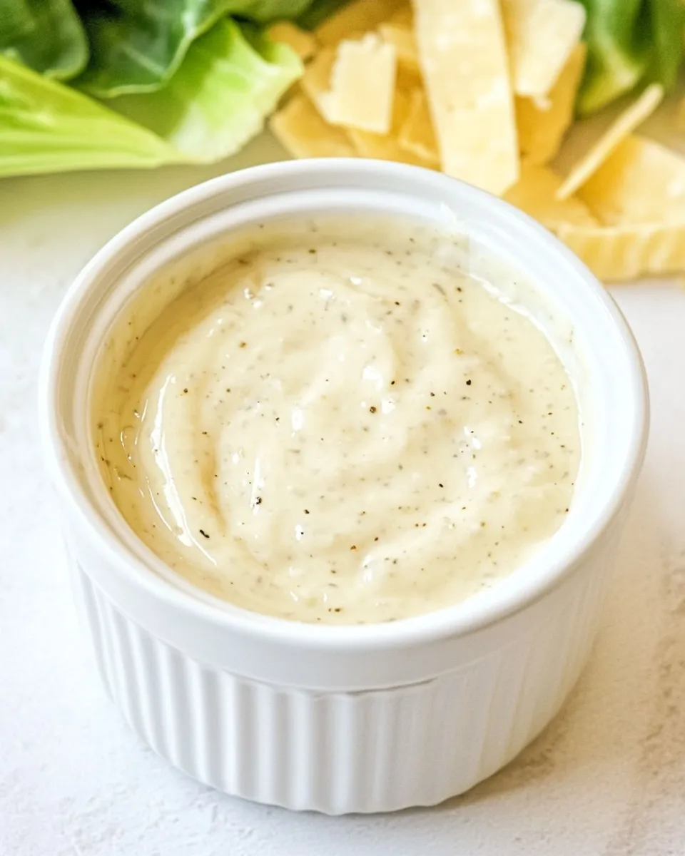 Delicious Caesar Salad Dressing shot