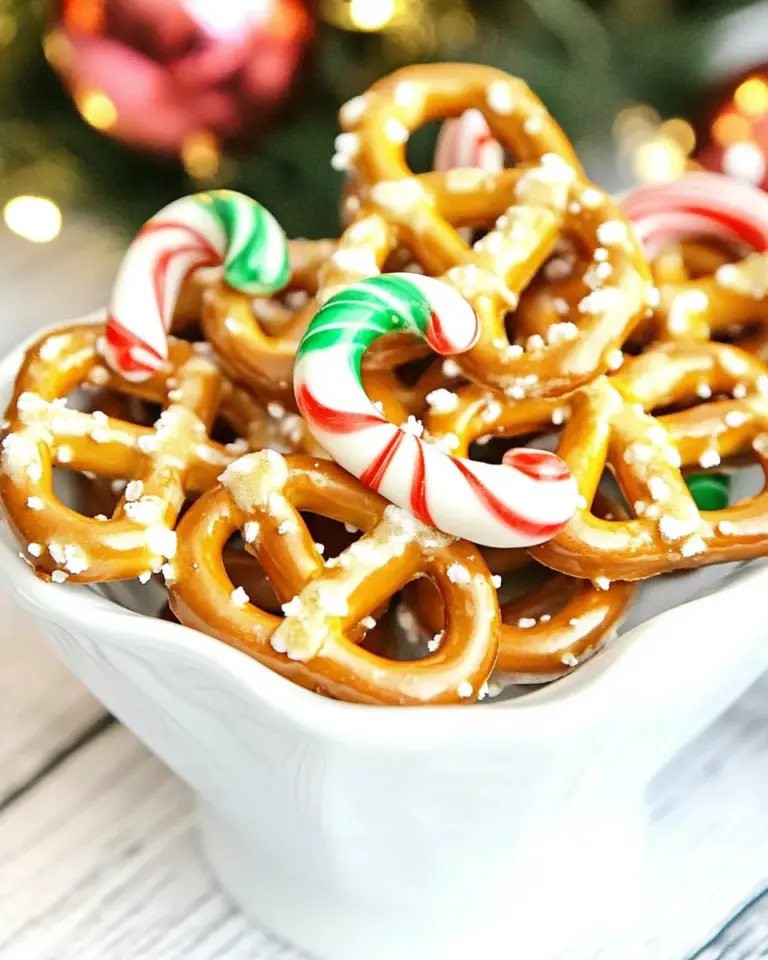 Easy Candy Cane Pretzel Kisses recipe photo