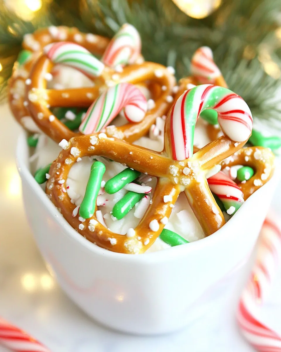 Classic Candy Cane Pretzel Kisses image