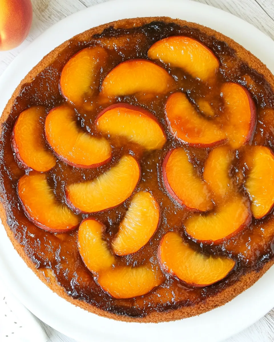 Easy Canned Peach Upside Down Cake recipe photo