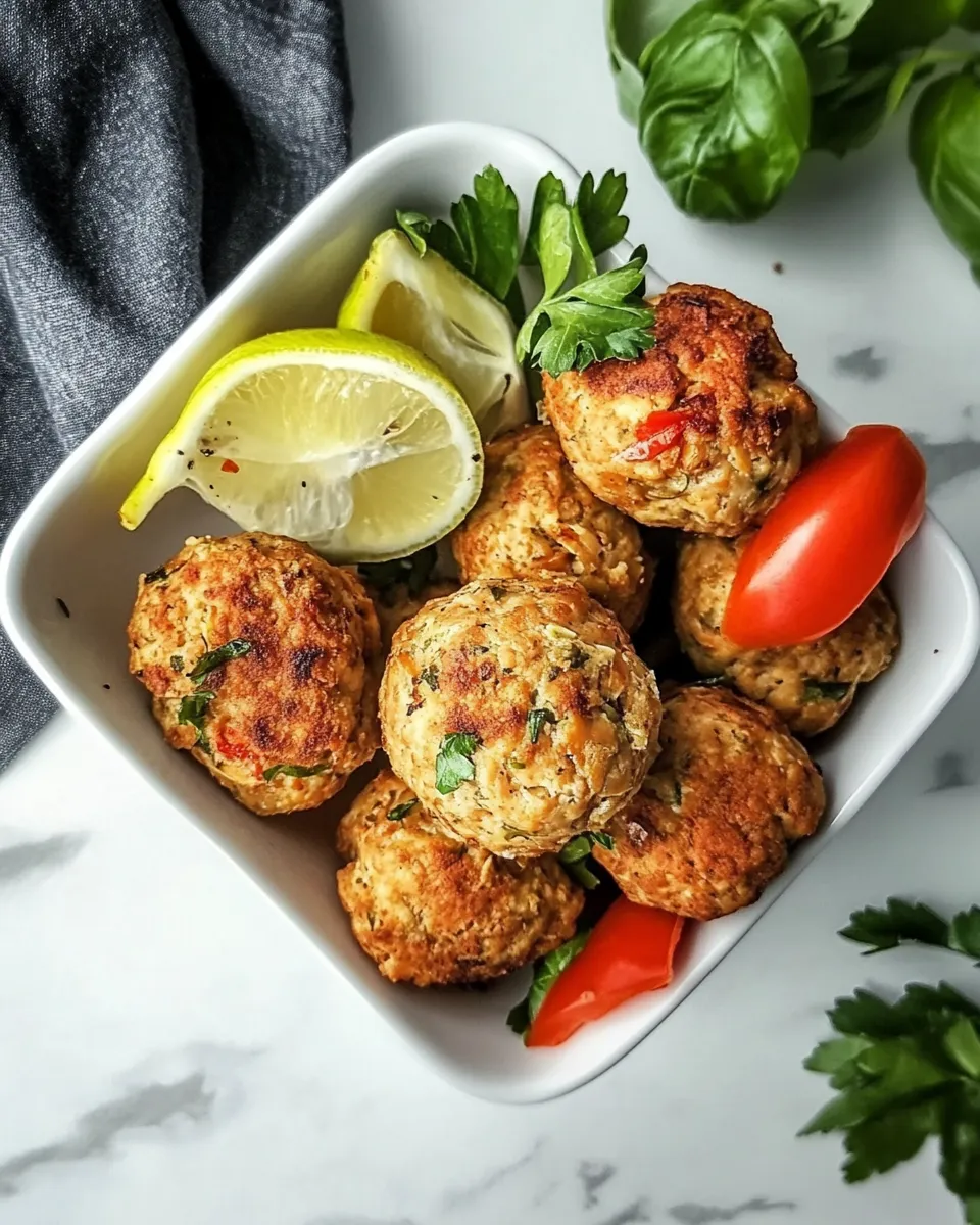 Delicious Canned Tuna Meatballs shot