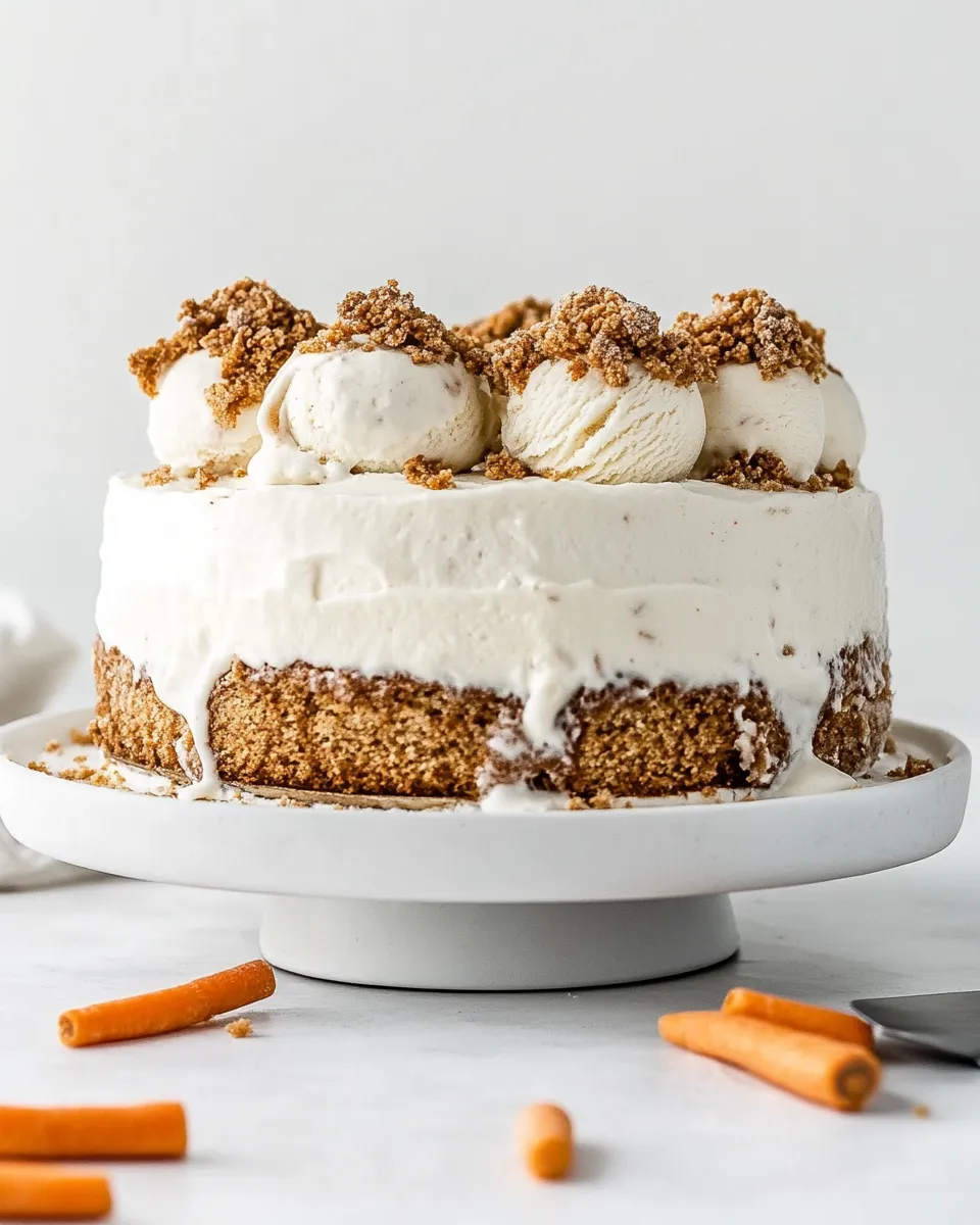 Easy Carrot Cake Ice Cream Cake recipe photo