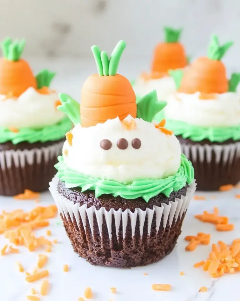 Homemade Carrot Patch Cupcakes photo