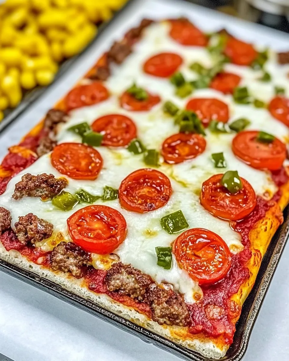 Easy Cast Iron Detroit-Style Pizza recipe photo