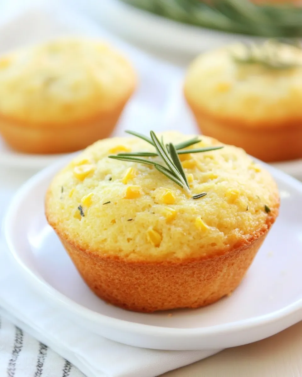 Homemade Cheddar Rosemary Corn Muffins photo