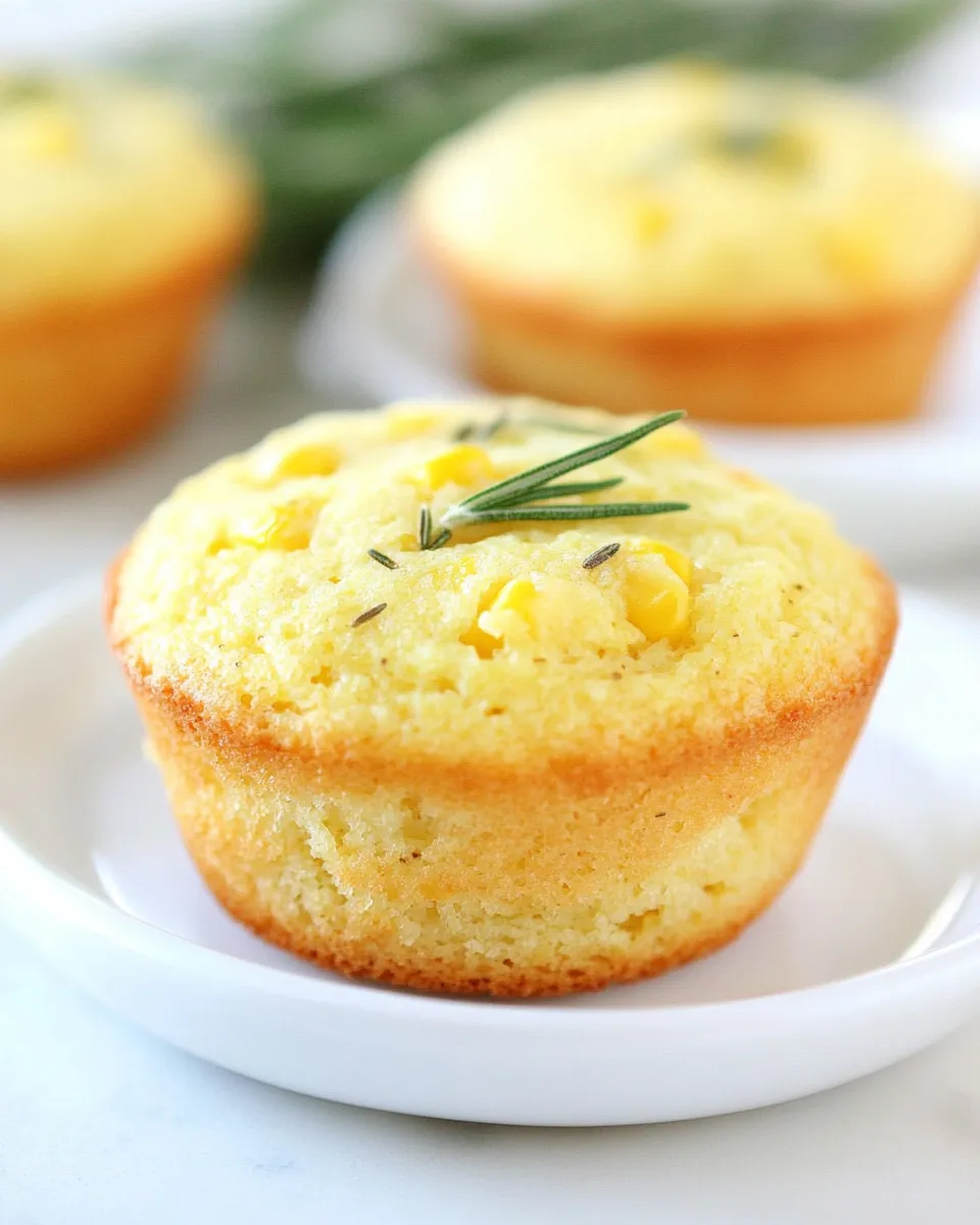 Easy Cheddar Rosemary Corn Muffins recipe photo