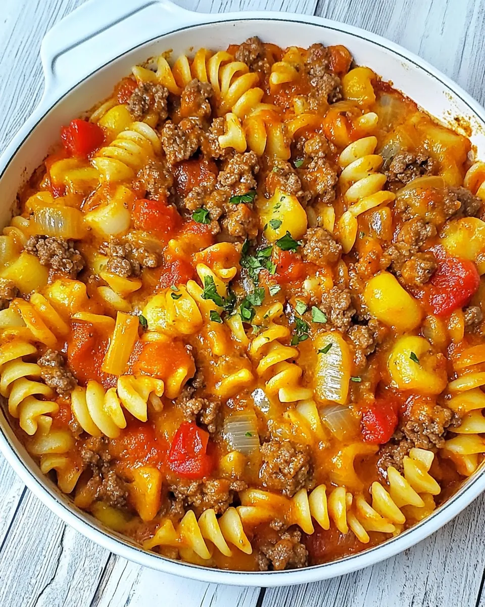 Quick Cheeseburger Pasta Skillet Meal recipe photo
