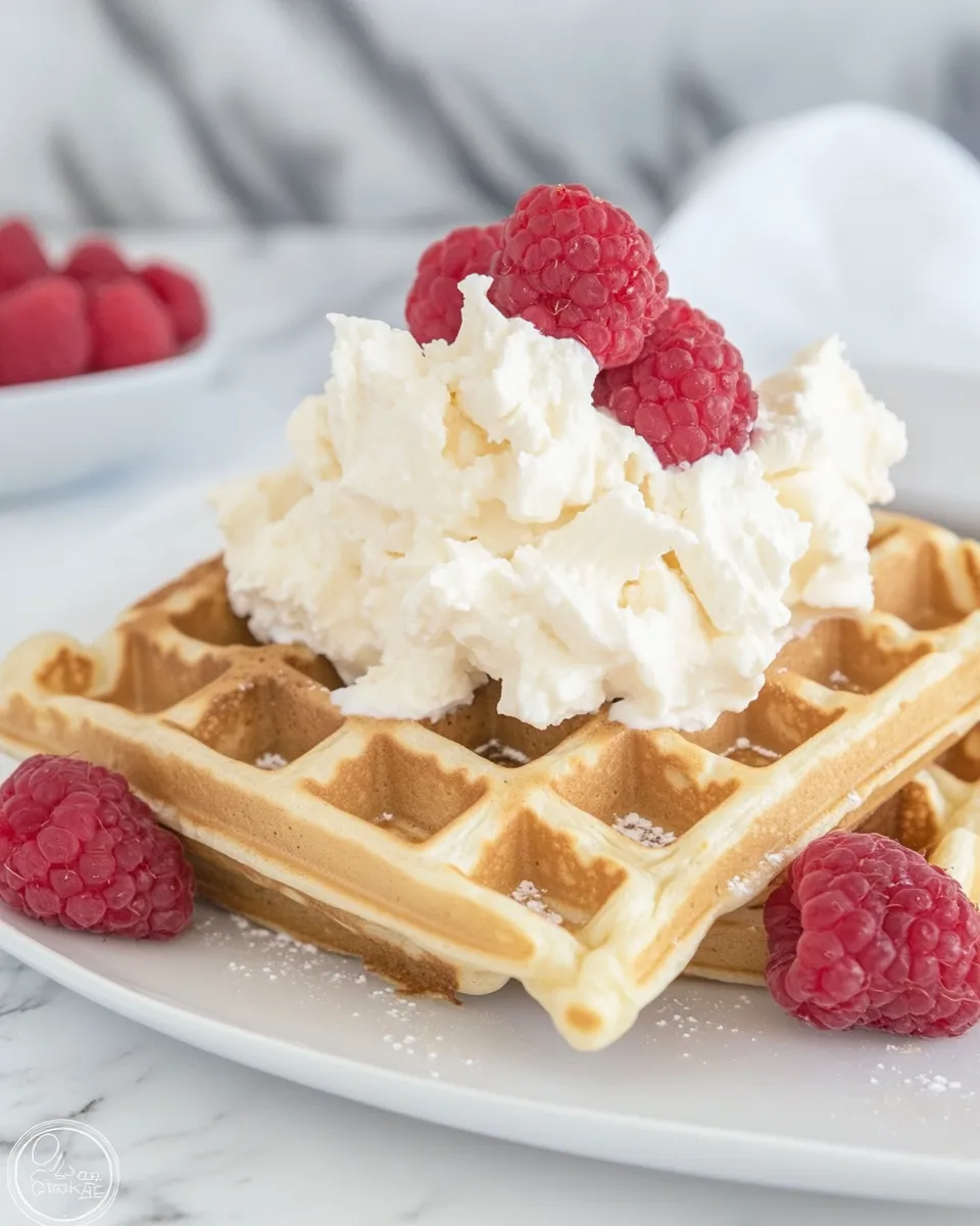 Delicious Cheesecake Waffles shot