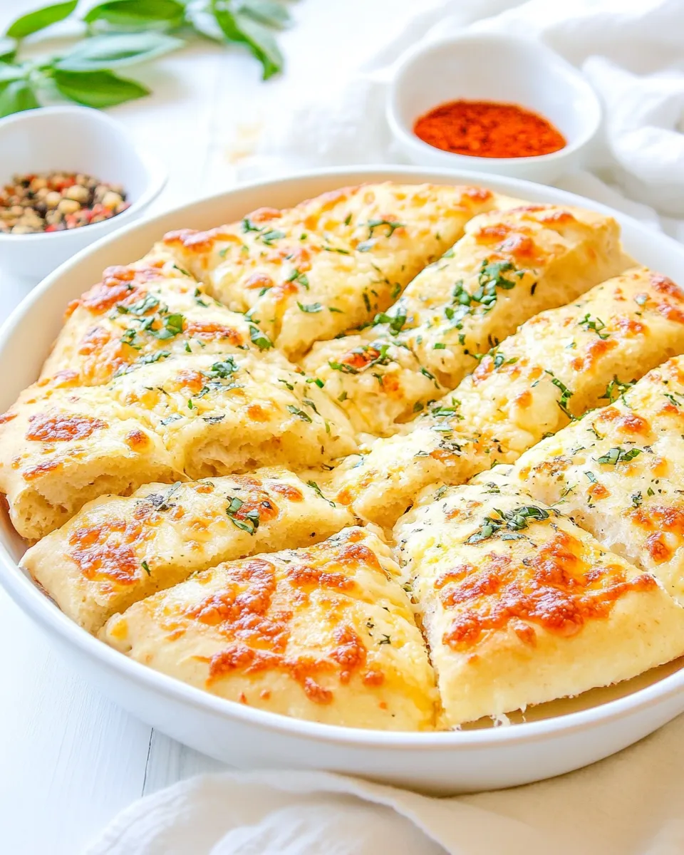 Easy Cheesy Bread Recipe with Pizza Dough shot