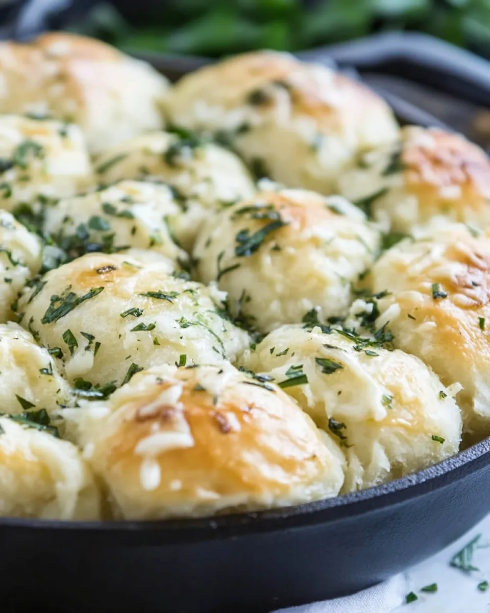 Delicious Cheesy Garlic Skillet Rolls image