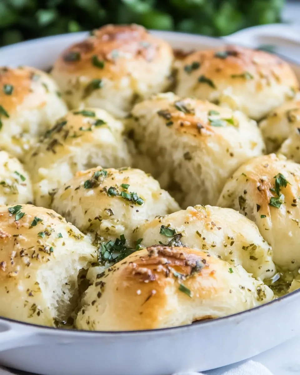 Homemade Cheesy Garlic Skillet Rolls recipe photo