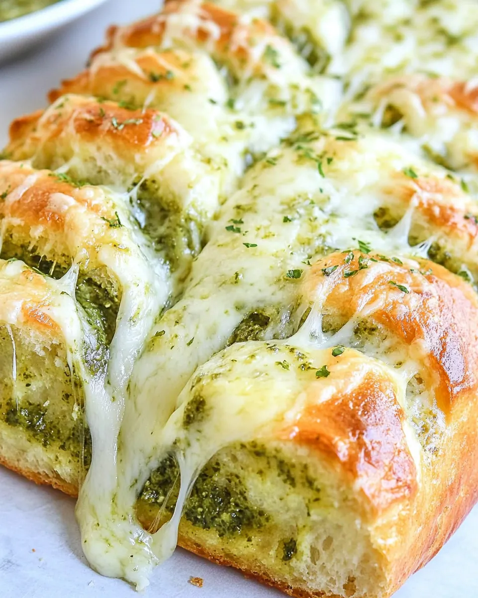 Homemade Cheesy Pesto Crack Bread recipe photo
