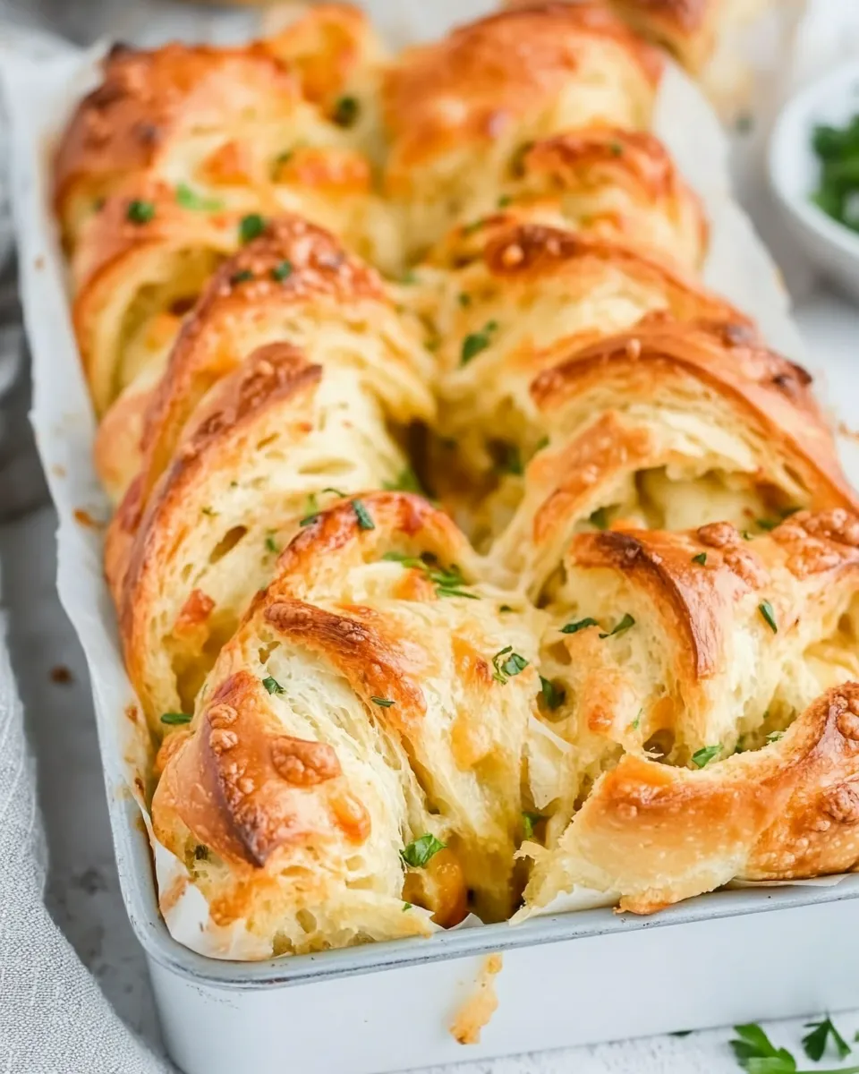 Delicious Cheesy Pull Apart Garlic Bread (With Biscuit Dough!) image