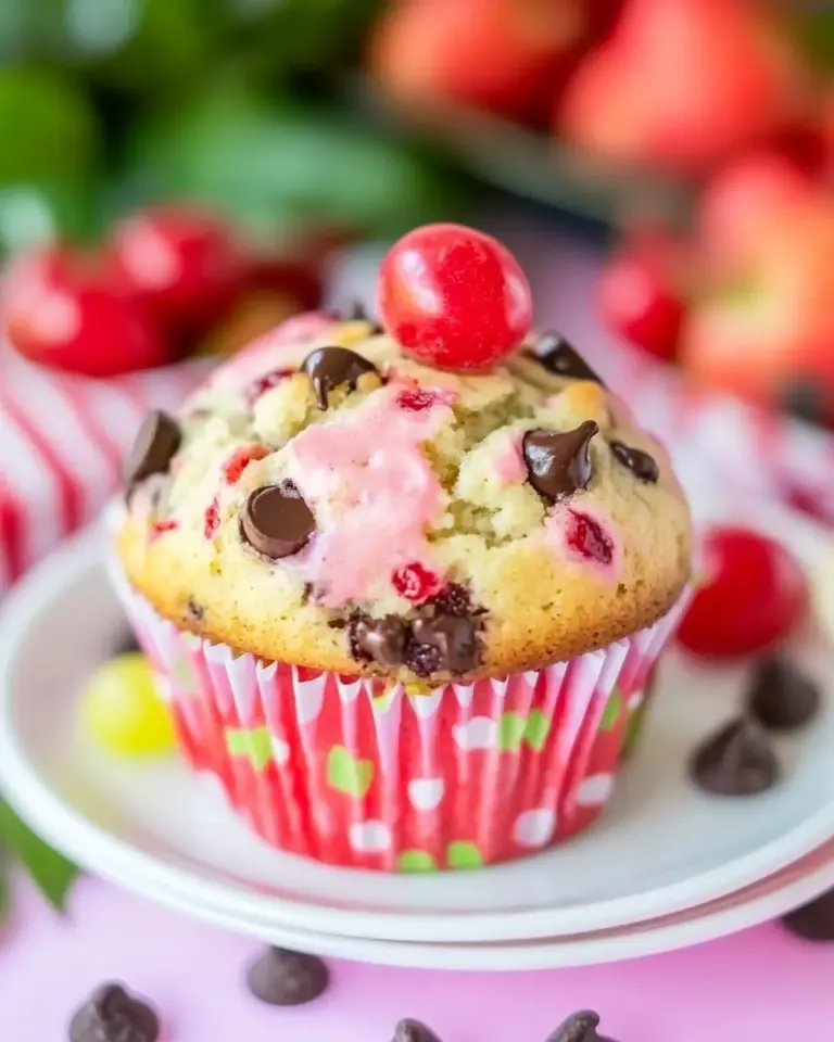 Homemade Cherry Chocolate Chip Muffins photo