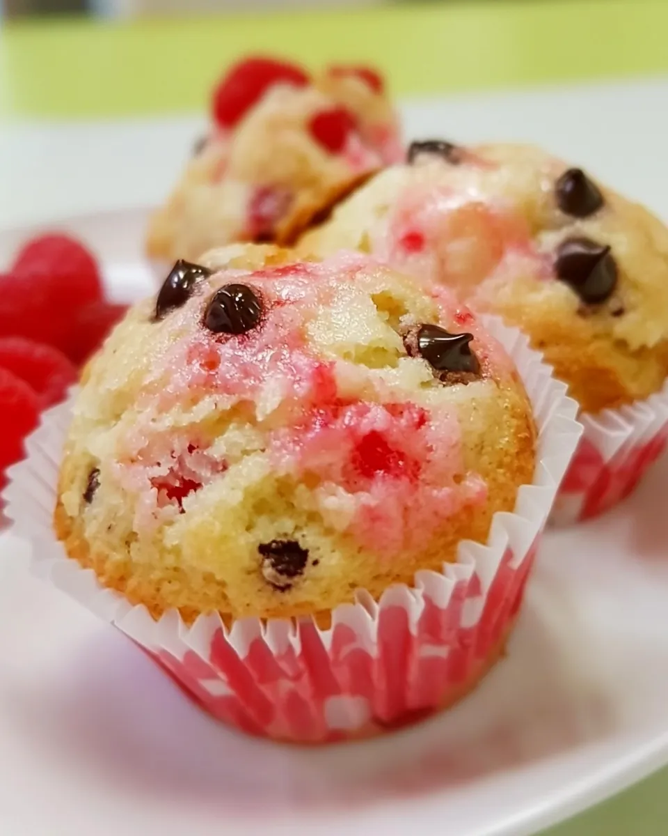 Delicious Cherry Chocolate Chip Muffins shot
