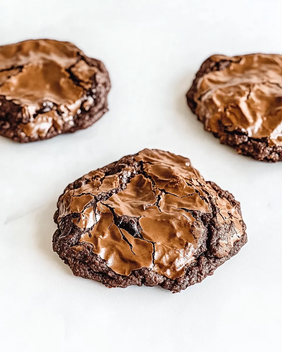 Homemade Chewy Gooey Flourless Chocolate Cookies photo