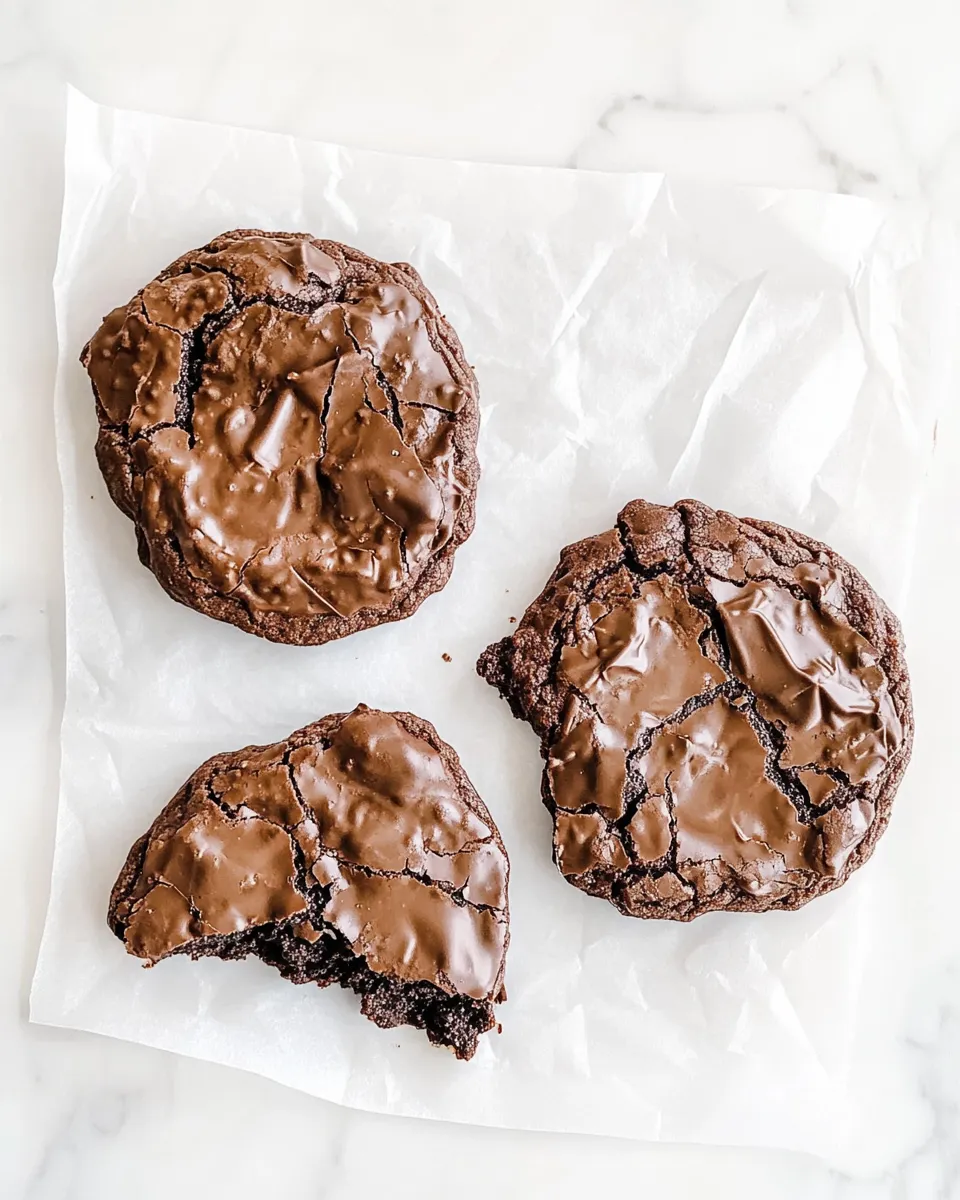 Delicious Chewy Gooey Flourless Chocolate Cookies image