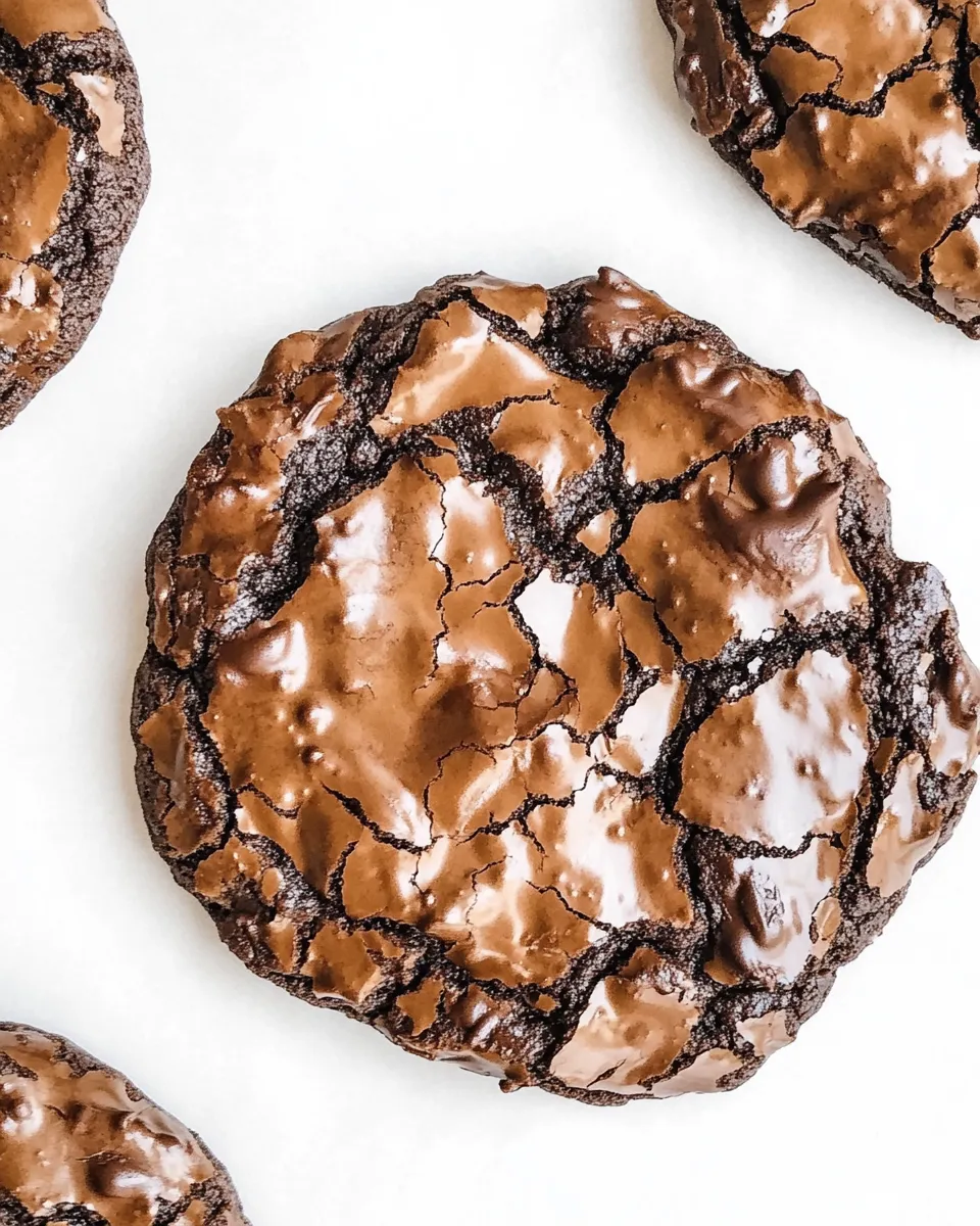 Easy Chewy Gooey Flourless Chocolate Cookies recipe photo