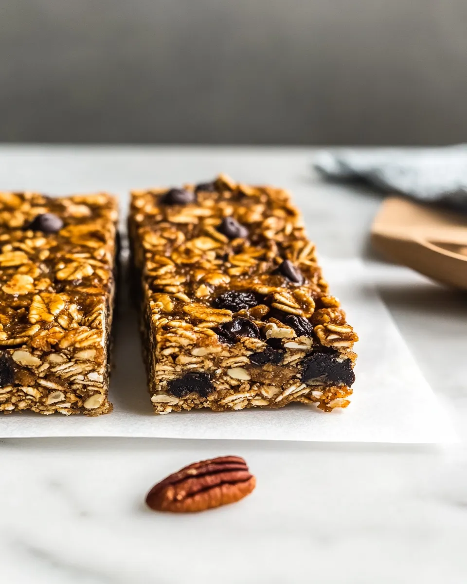 Classic Chewy Granola Bars With Pecans, Raisins, and Chocolate Chips image