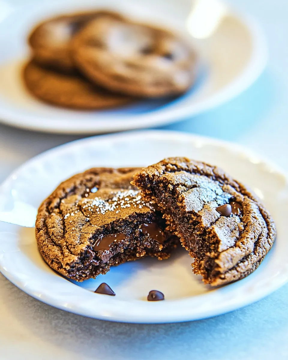 Delicious Chewy Molasses Chocolate Chip Cookies shot