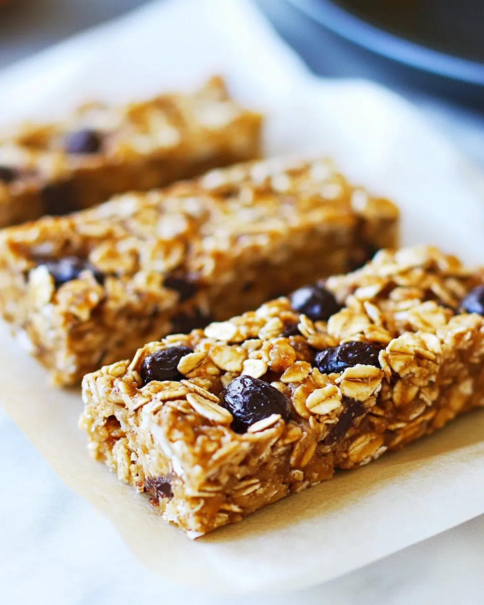 Quick Chewy No-Bake Granola Bars recipe photo