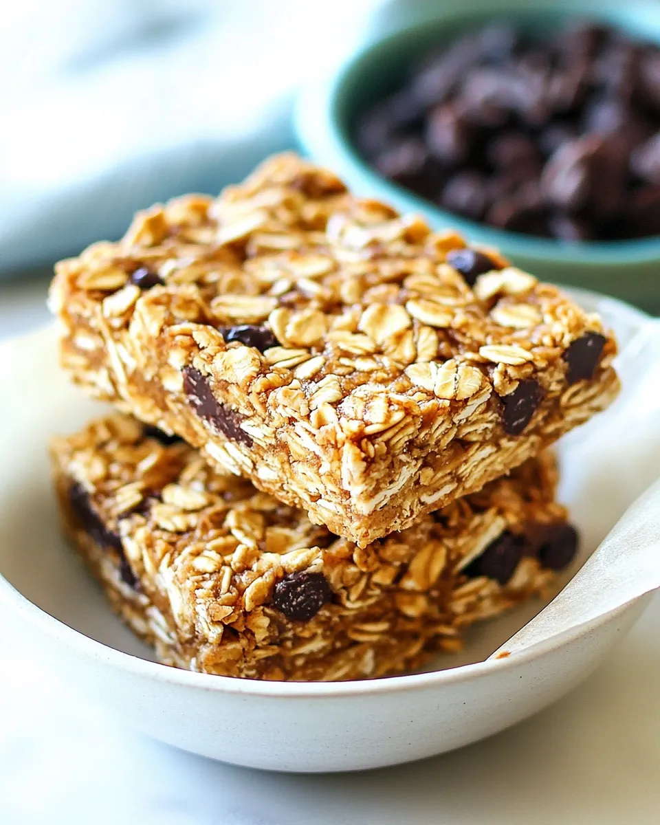 Healthy Chewy No-Bake Granola Bars shot