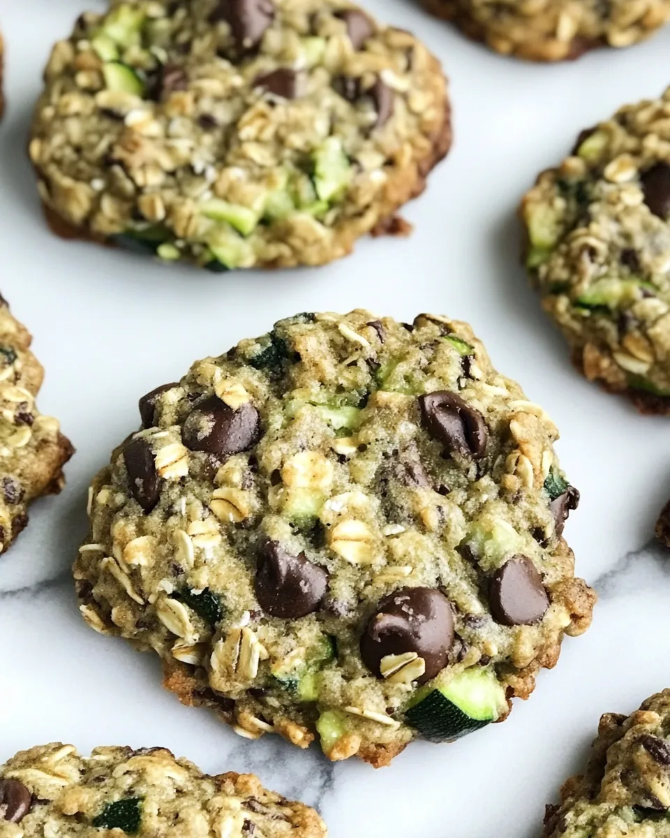 Homemade Chewy Oatmeal Zucchini Cookies. recipe image
