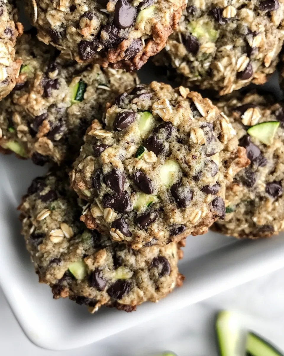 Healthy Chewy Oatmeal Zucchini Cookies. dish photo