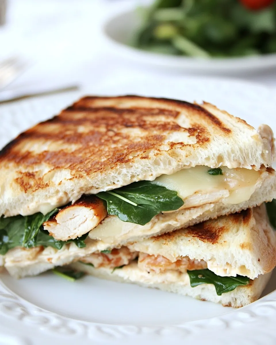 Homemade Chicken Arugula Provolone Panini with Chipotle photo