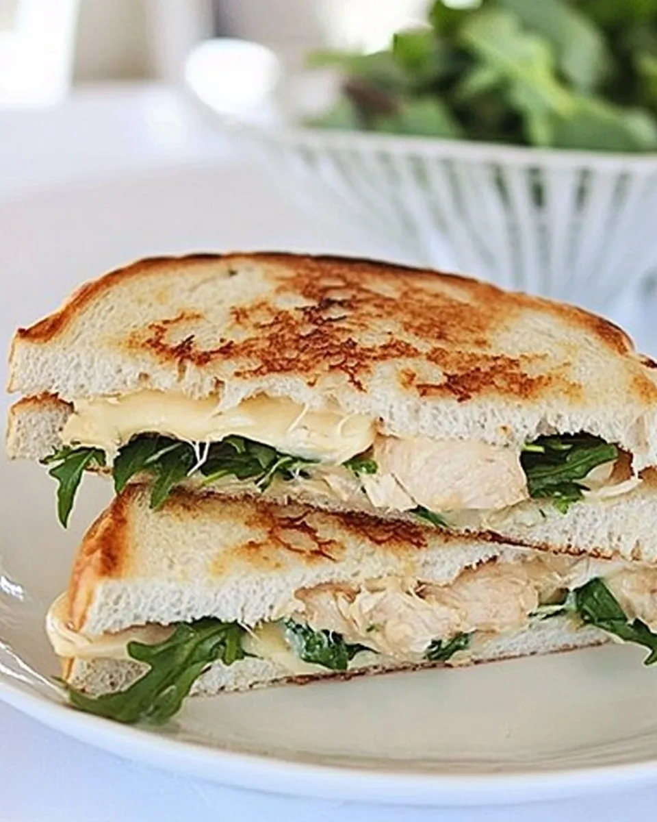 Easy Chicken Arugula Provolone Panini with Chipotle recipe photo