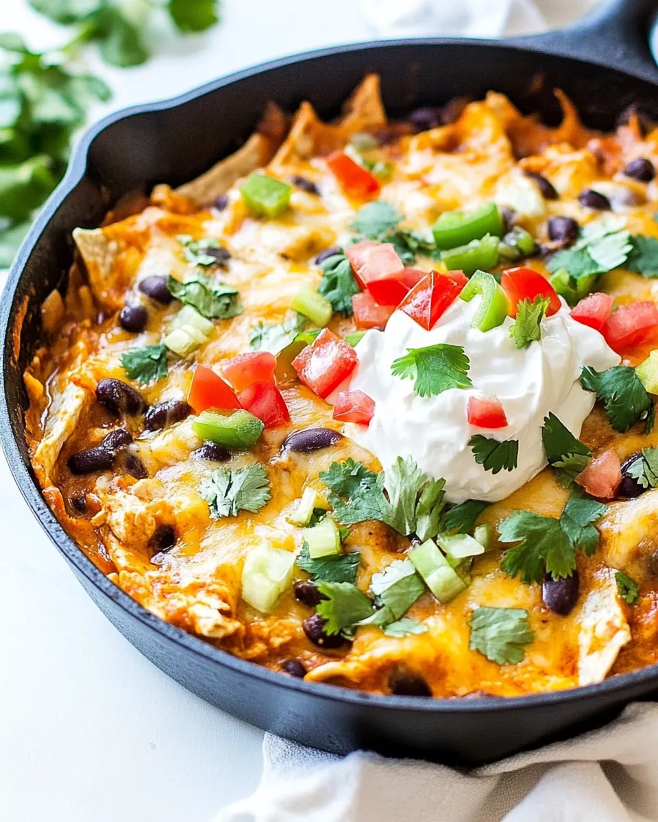 Easy Chicken Black Bean Enchilada Skillet photo