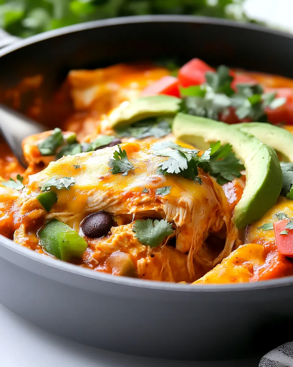 Delicious Chicken Enchilada Skillet image