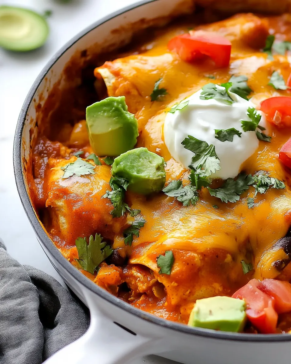 Healthy Chicken Enchilada Skillet recipe photo
